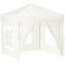 Carpa para fiestas plegable con paredes laterales crema 2x2 m