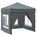 Carpa de fiesta plegable con paredes laterales antracita 2x2 m