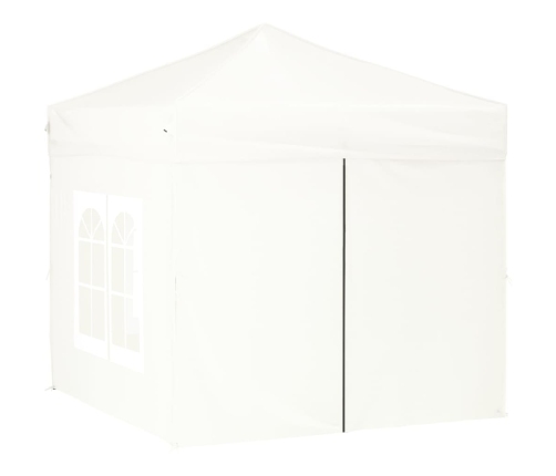 Carpa para fiestas plegable con paredes laterales blanco 2x2 m