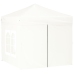 Carpa para fiestas plegable con paredes laterales blanco 2x2 m