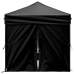 Carpa para fiestas plegable con paredes laterales negro 2x2 m