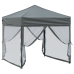 Carpa para fiestas plegable con paredes gris antracita 2x2 m