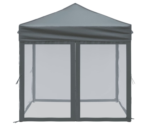 Carpa para fiestas plegable con paredes gris antracita 2x2 m