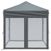 Carpa para fiestas plegable con paredes gris antracita 2x2 m