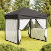 Carpa para fiestas plegable con paredes gris antracita 2x2 m