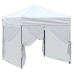 Carpa para fiestas plegable con paredes laterales blanca 2x2 m