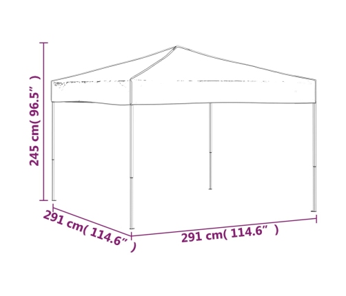 Carpa para fiestas plegable color crema 3x3 m