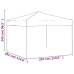 Carpa para fiestas plegable color crema 3x3 m