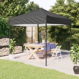 Carpa para fiestas plegable gris antracita 3x3 m