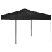 Carpa para fiestas plegable negro 3x3 m