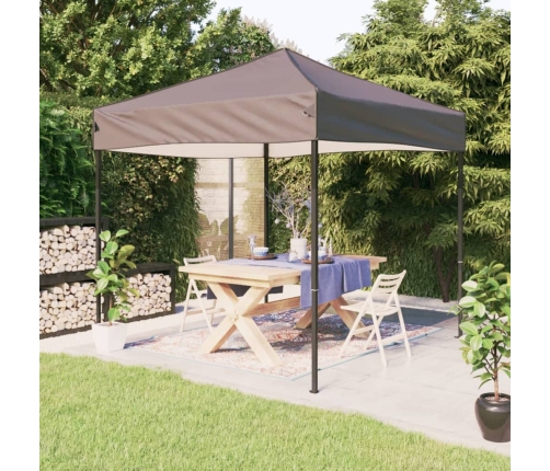 Carpa para fiestas plegable gris taupe 3x3 m