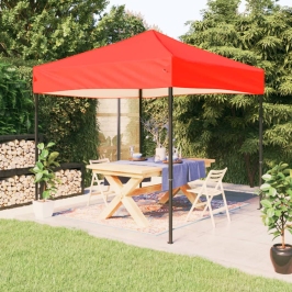 Carpa para fiestas plegable rojo 3x3 m