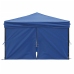 Carpa para fiestas plegable con paredes laterales azul 3x3 m