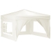 Carpa para fiestas plegable con paredes laterales crema 3x3 m