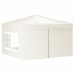 Carpa para fiestas plegable con paredes laterales crema 3x3 m