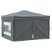 Carpa de fiesta plegable con paredes laterales antracita 3x3 m