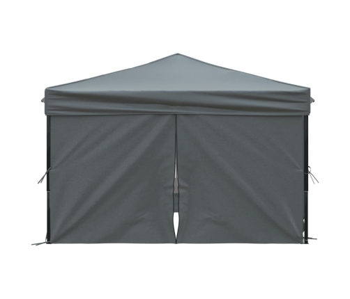 Carpa de fiesta plegable con paredes laterales antracita 3x3 m