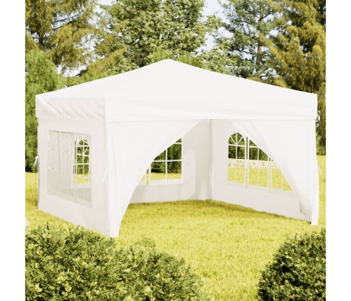 Carpa para fiestas plegable con paredes laterales blanco 3x3 m