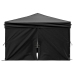 Carpa para fiestas plegable con paredes laterales negro 3x3 m