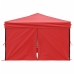 Carpa para fiestas plegable con paredes laterales rojo 3x3 m