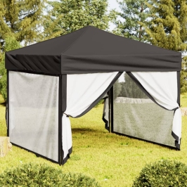 Carpa para fiestas plegable con paredes gris antracita 3x3 m