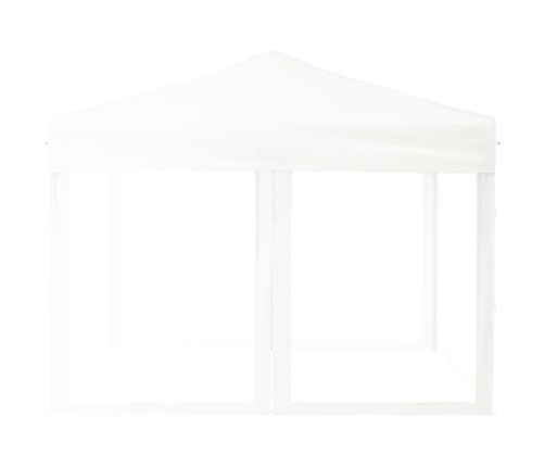 Carpa para fiestas plegable con paredes laterales blanca 3x3 m