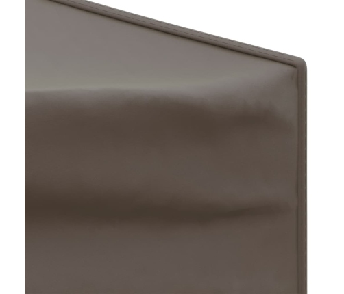 Carpa para fiestas plegable con paredes gris taupé 3x3 m