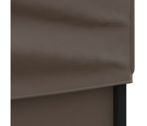 Carpa para fiestas plegable con paredes gris taupé 3x3 m