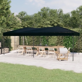 Carpa para fiestas plegable negro 3x6 m