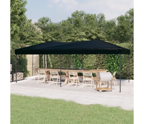 Carpa para fiestas plegable negro 3x6 m