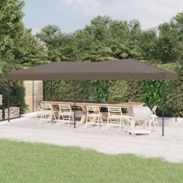 Carpa para fiestas plegable gris taupe 3x6 m