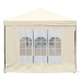 Carpa para fiestas plegable con paredes laterales crema 3x6 m