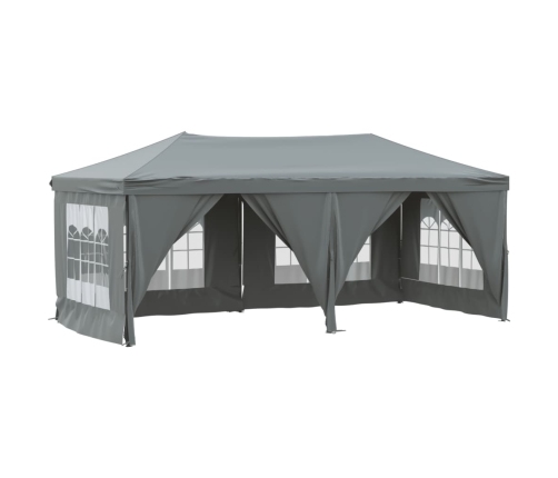 Carpa para fiestas plegable con paredes gris antracita 3x6 m