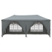 Carpa para fiestas plegable con paredes gris antracita 3x6 m