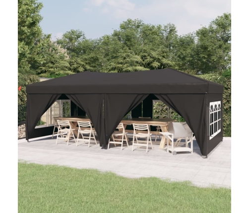 Carpa para fiestas plegable con paredes gris antracita 3x6 m