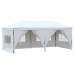 Carpa para fiestas plegable con paredes laterales blanca 3x6 m