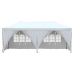 Carpa para fiestas plegable con paredes laterales blanca 3x6 m