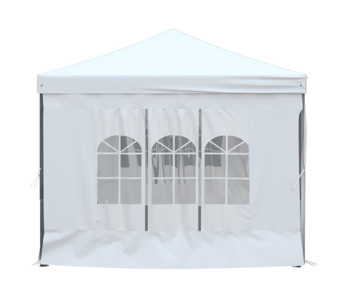 Carpa para fiestas plegable con paredes laterales blanca 3x6 m