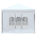 Carpa para fiestas plegable con paredes laterales blanca 3x6 m