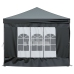 Carpa para fiestas plegable con paredes laterales negra 3x6 m