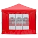 Carpa para fiestas plegable con paredes laterales rojo 3x6 m