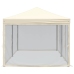 Carpa para fiestas plegable con paredes laterales crema 3x6 m