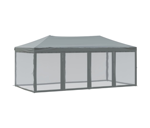 Carpa para fiestas plegable con paredes gris antracita 3x6 m