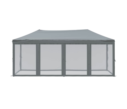 Carpa para fiestas plegable con paredes gris antracita 3x6 m