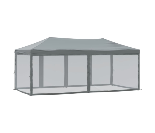 Carpa para fiestas plegable con paredes gris antracita 3x6 m