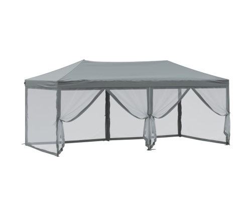 Carpa para fiestas plegable con paredes gris antracita 3x6 m