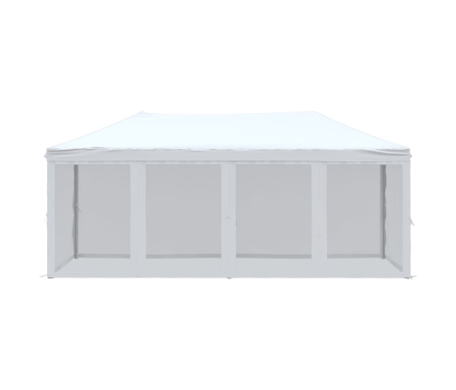 Carpa para fiestas plegable con paredes laterales blanca 3x6 m