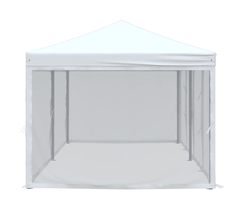 Carpa para fiestas plegable con paredes laterales blanca 3x6 m