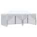 Carpa para fiestas plegable con paredes laterales blanca 3x6 m