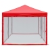 Carpa para fiestas plegable con paredes laterales rojo 3x6 m